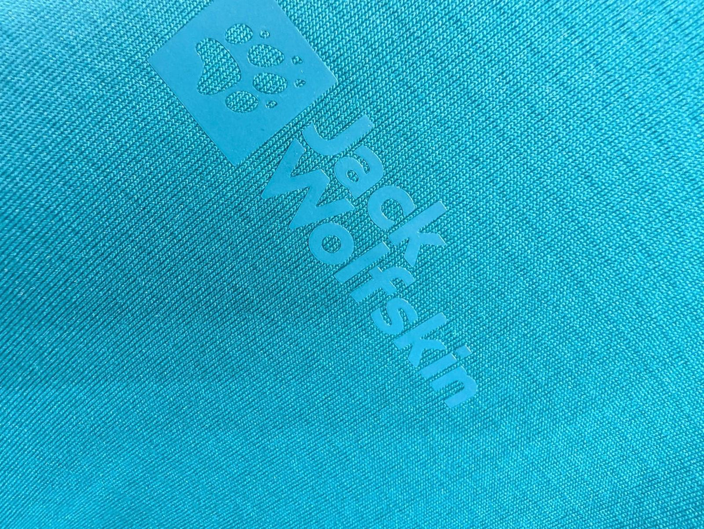 Jack Wolfskin Track Jacket XL Men Teal Blue Activewear Full Zip Blue Polyester