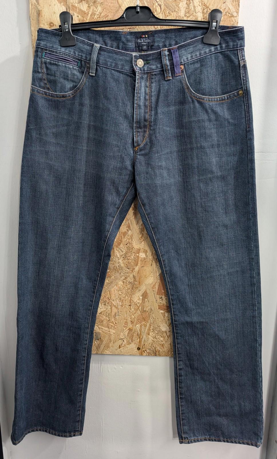 Paul Smith Jeans W34 L32 Men Straight Leg Regular Fit Vintage Y2K Navy Blue