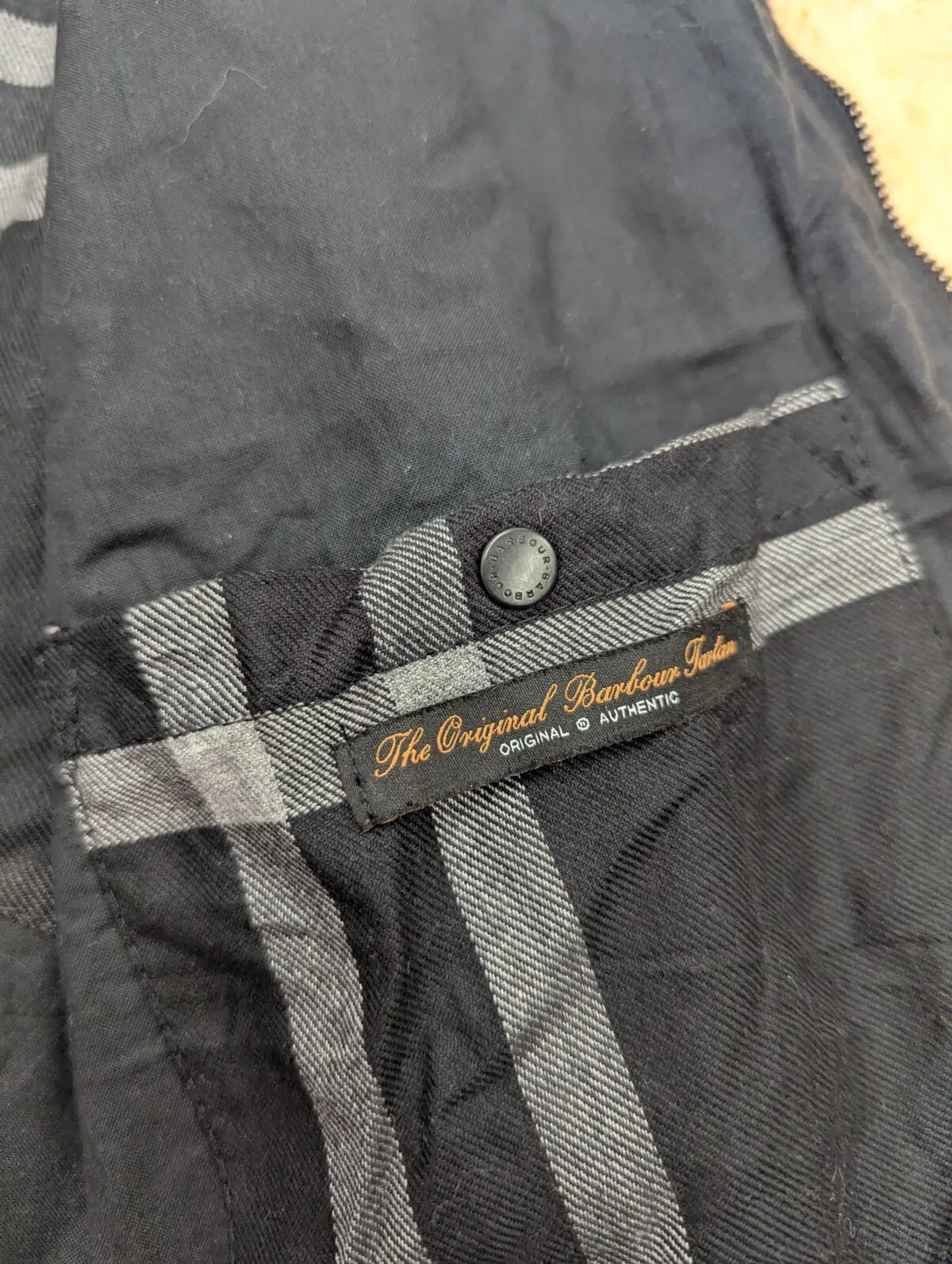 Barbour Silden Wax Jacket Mens Large Black 4oz Bomber Stand Collar Lightweight