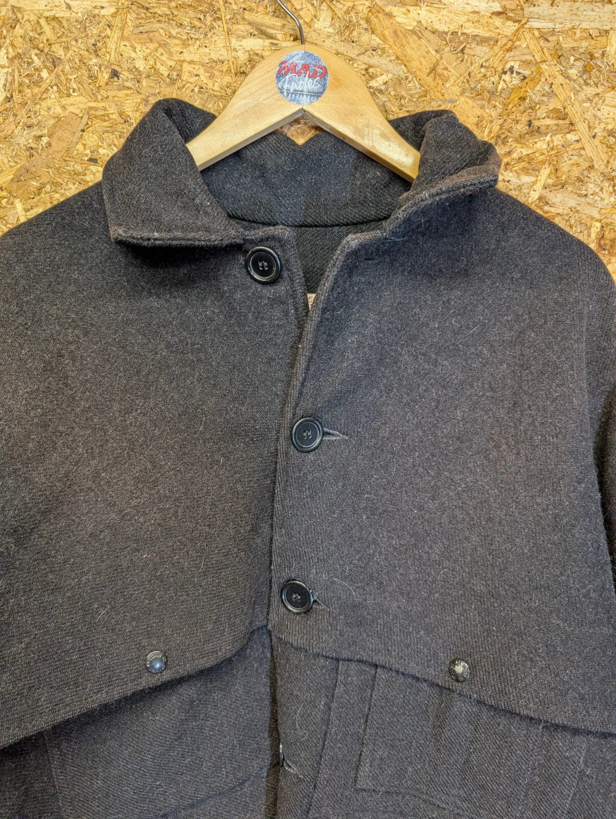 Filson Double Mackinaw Coat Large 42 Wool Jacket Forest Green Made USA Lot 83XL