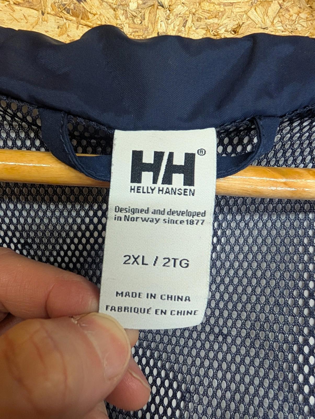 Helly Hansen Tech Jacket 2XL Men Waterproof Outdoor Coat Navy Blue Windbreaker