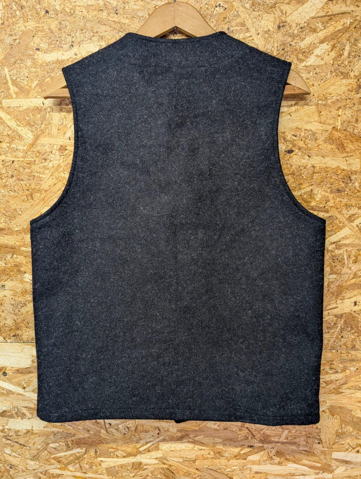 Filson Mackinaw Wool Vest Mens Medium 40 Charcoal Grey Black USA Button Gilet
