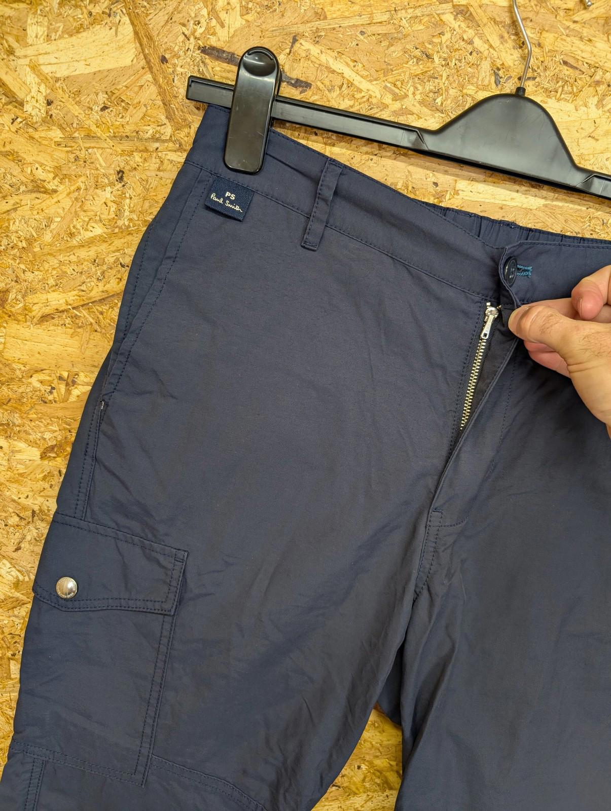 Paul Smith Mens Cargo Trousers W30 L30 Navy Blue Slim Zip Ankle Track Casual