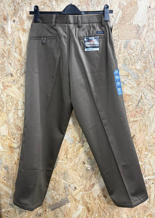 Dockers D2 Chino Trousers W32 L32 Brown Straight Leg Zip Fly No Wrinkles Jeans