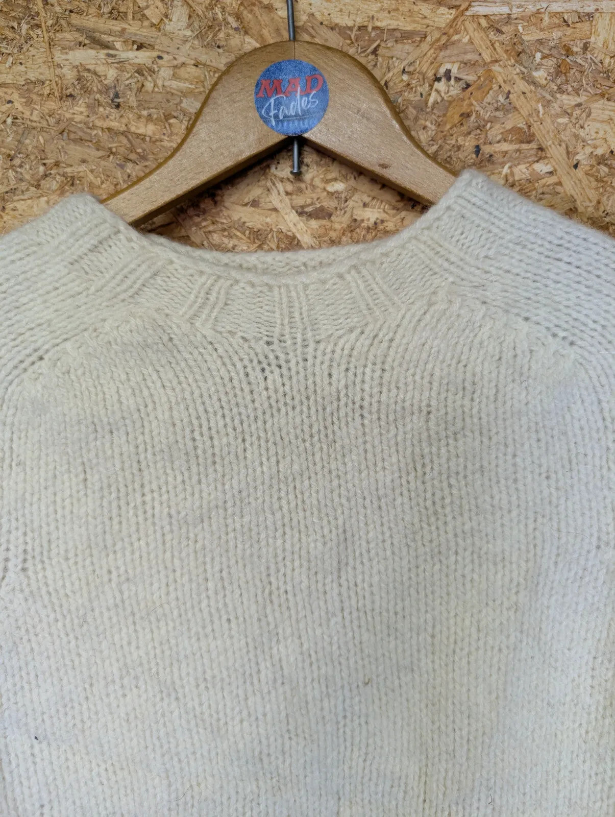 Filson Knit Crew Neck Jumper Mens Small Cream White Scotland Wool Pullover L/S
