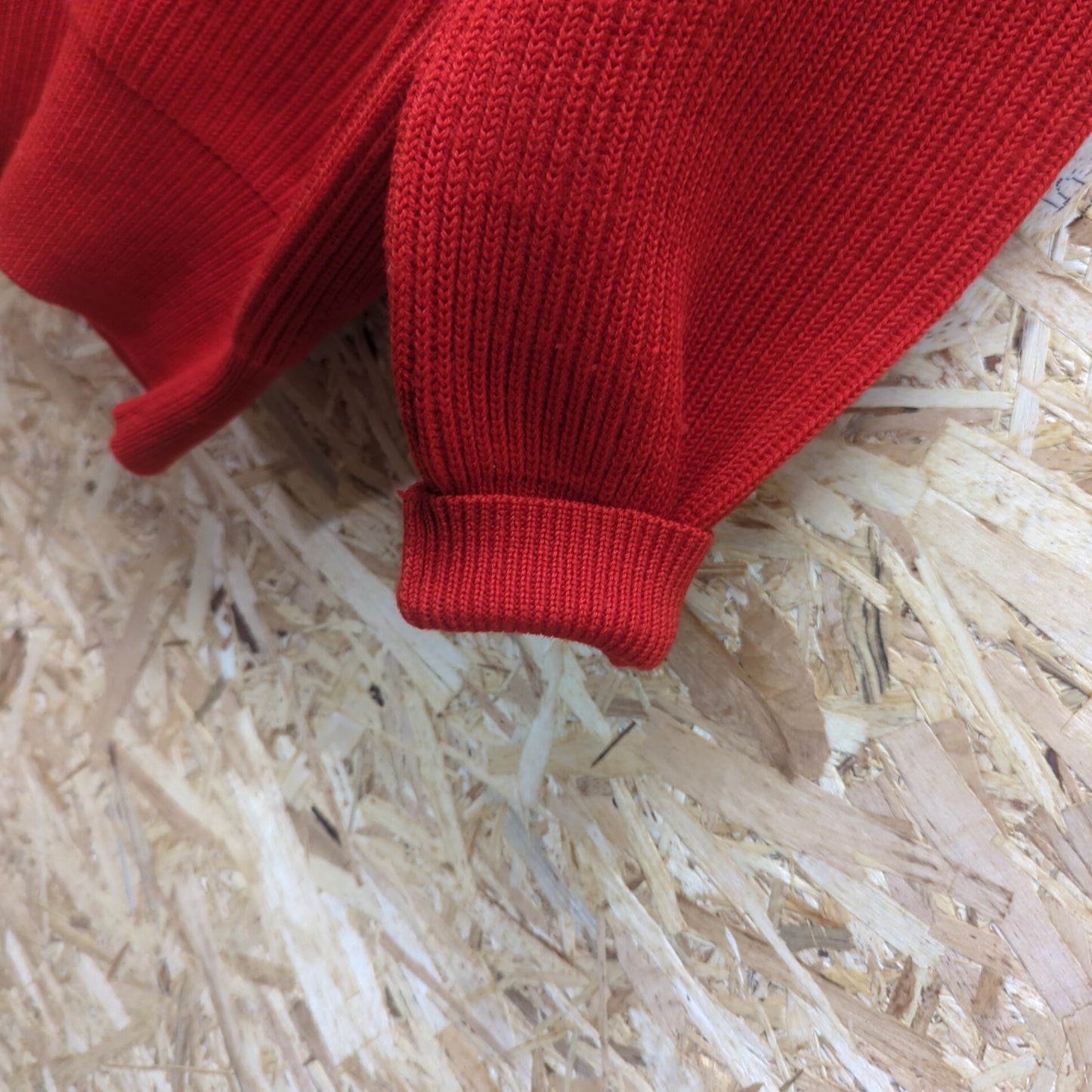 Valentino Mens Jumper Vintage 80s Knit 100% Wool Red Beachwear Made In Italy XL