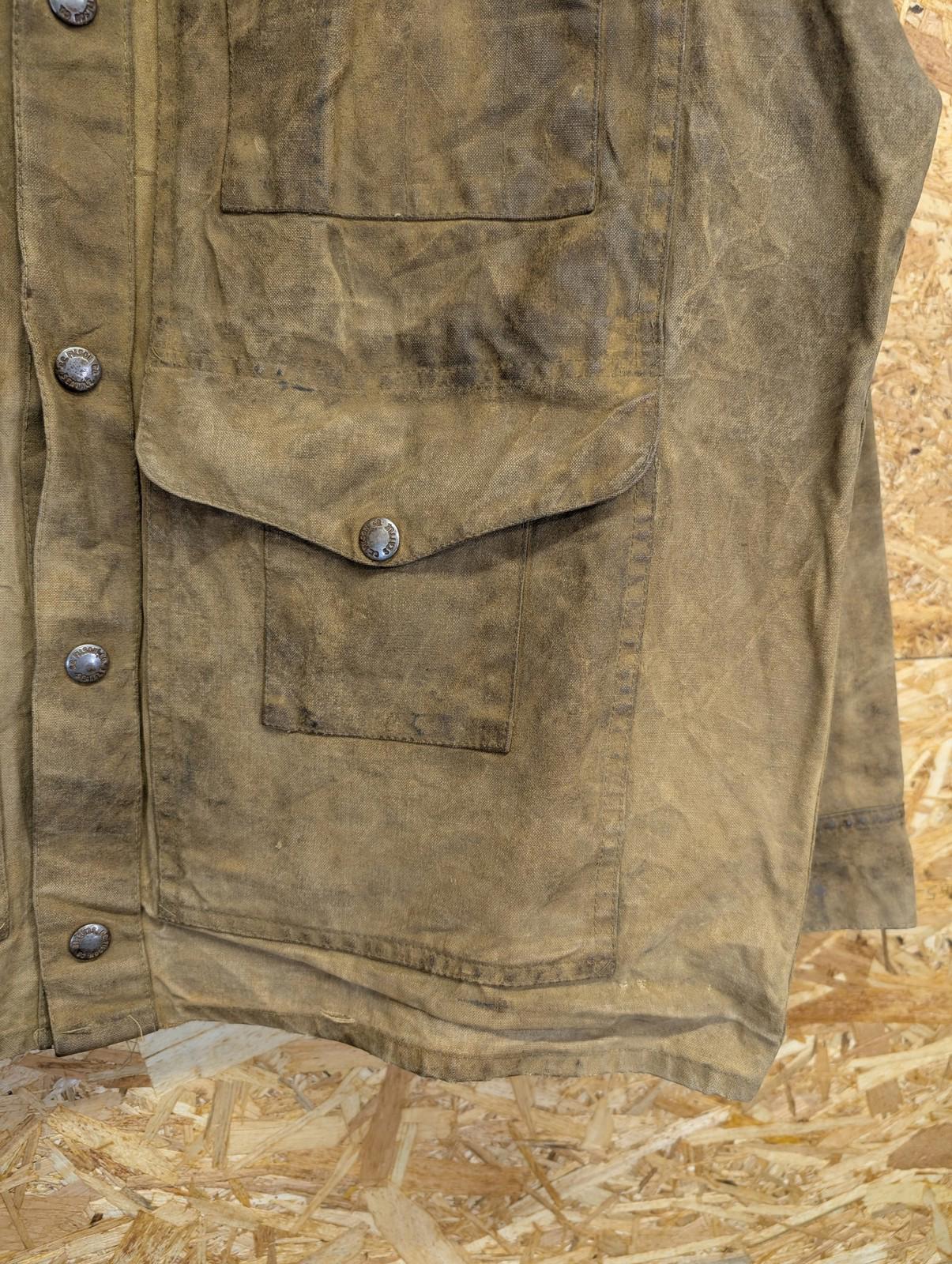 Filson Tin Cruiser Jacket Medium Men Vintage 50s Made USA Waxed Canvas Brown