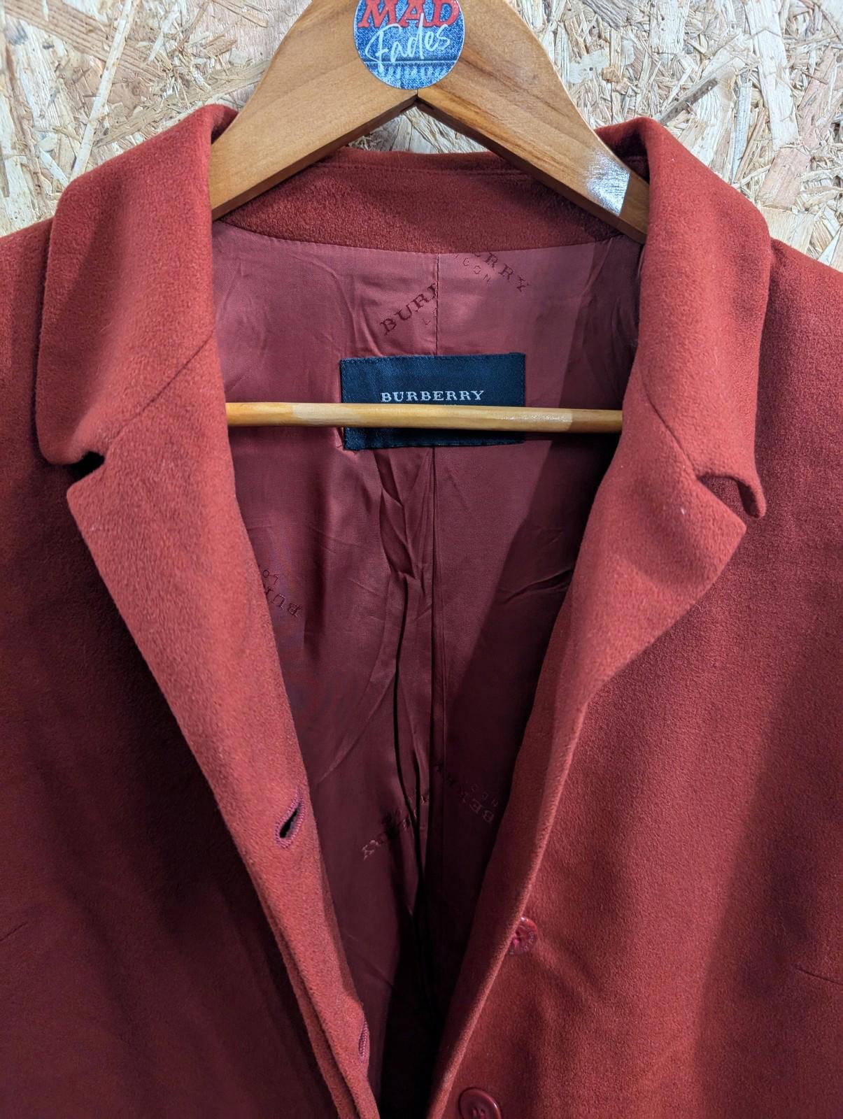 Burberry Blazer Jacket 8-10 Medium Women Vintage Red Cashmere Wool Blend