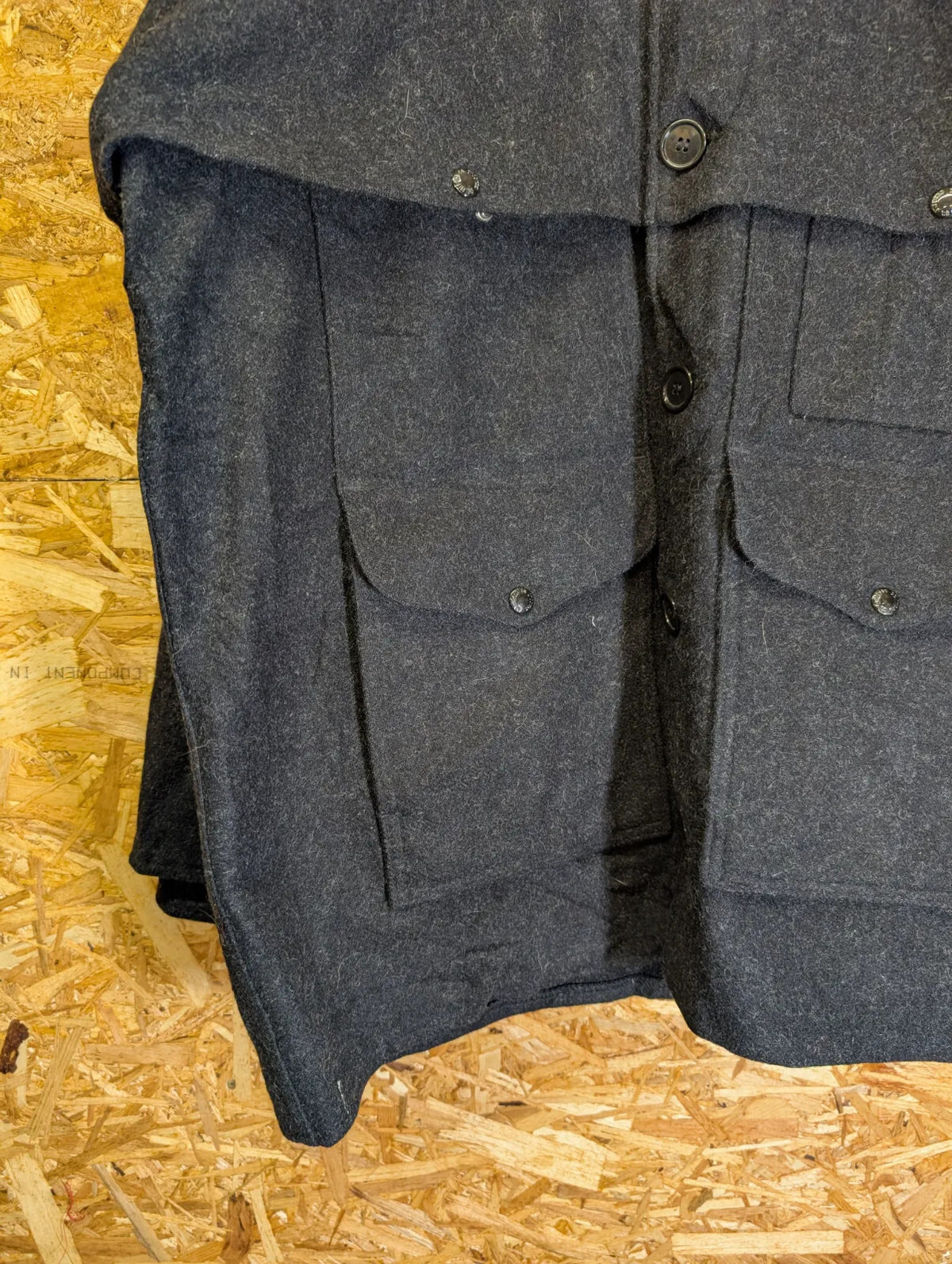 Filson Double Mackinaw Wool Cruiser Coat Mens XXL Charcoal Cape Heavy USA Made