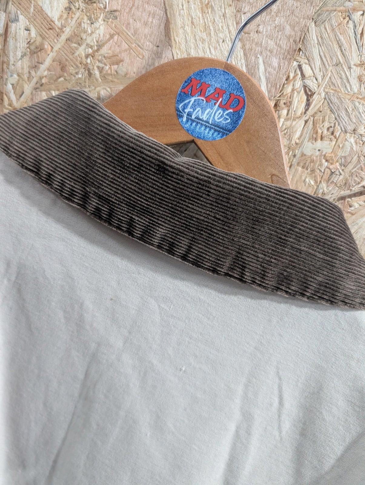 PGA Tour Jacket Mens XL Corduroy Collar Beige Cream Simple Cotton Harrington
