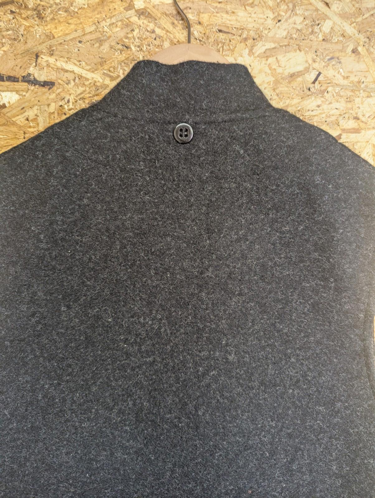 Filson Mackinaw Wool Vest Medium Charcoal Grey Zip Front Liner Gilet Body Warmer