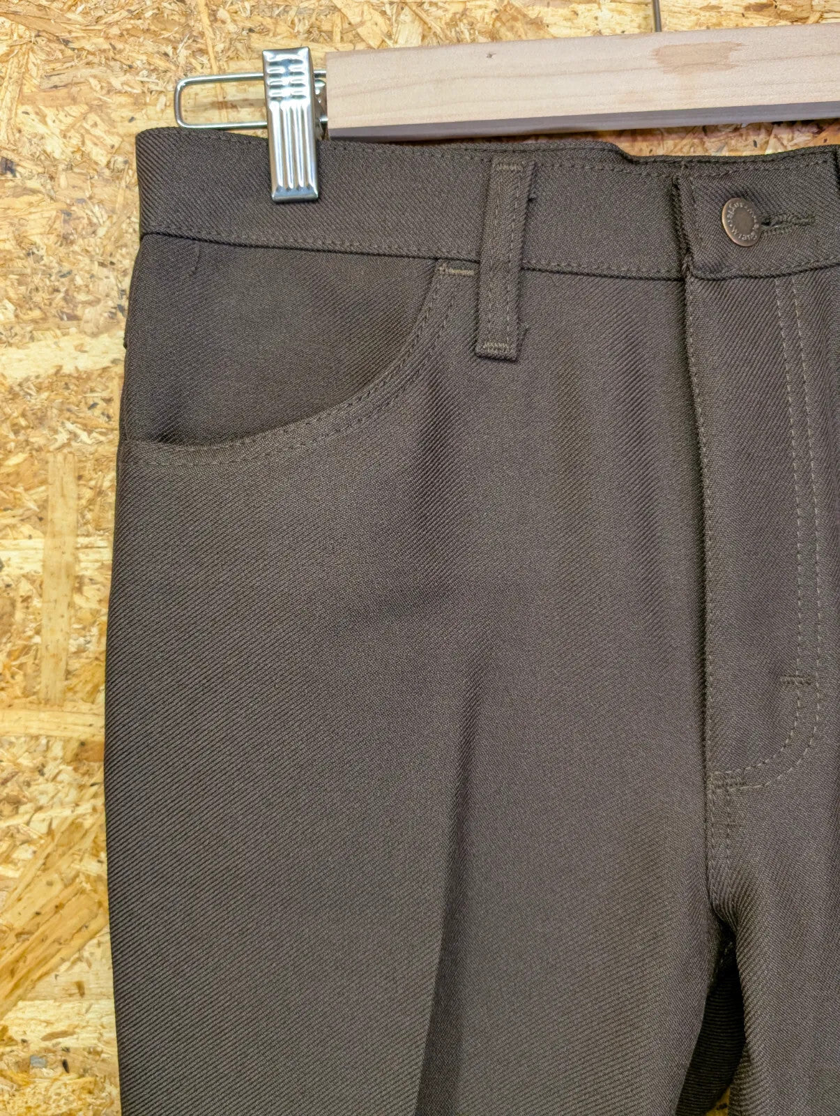 Vintage Wrangler Wrancher Bootcut Trousers W30 L32 Mens Brown Stretch A001 NWT