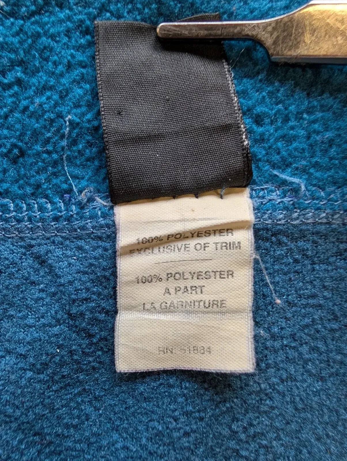 Vintage Patagonia PEF Fleece Vest Mens Medium Teal Blue Full Zip USA Made 90s