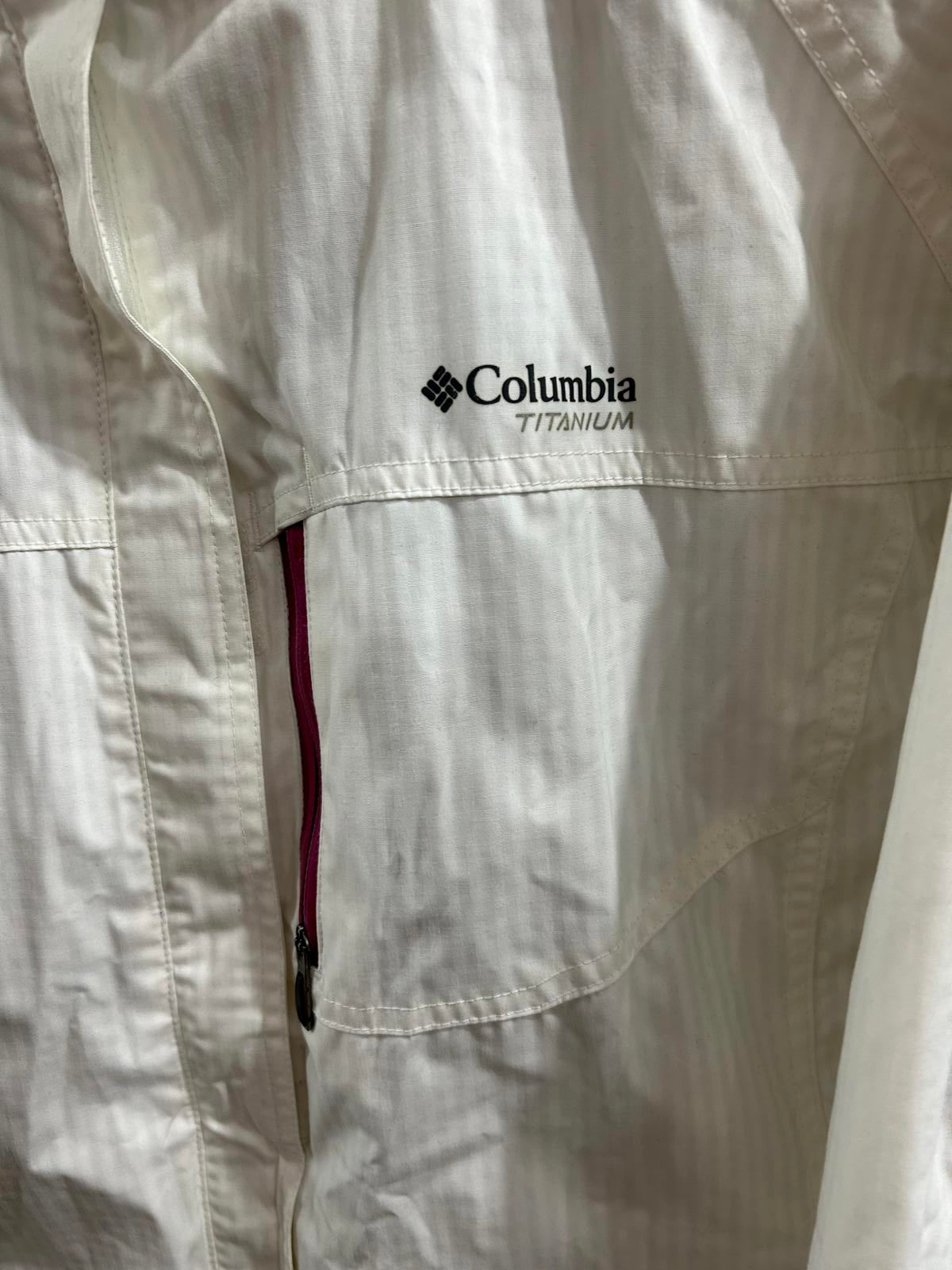 Columbia Titanium Womens Size 12 Ski Snowboard Thermal Jacket White Hooded