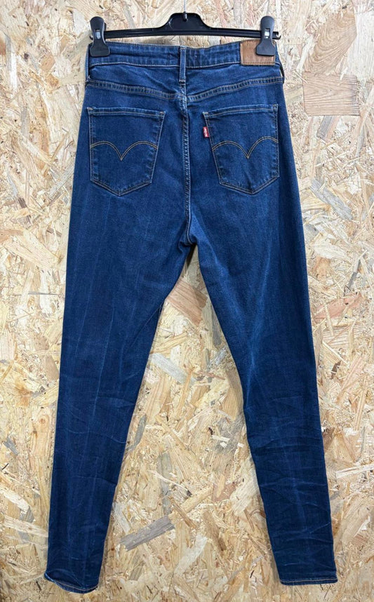 Levis 312 Shaping Skinny Jeans Women W31 L34 Navy Blue Stretch Denim Red Tab