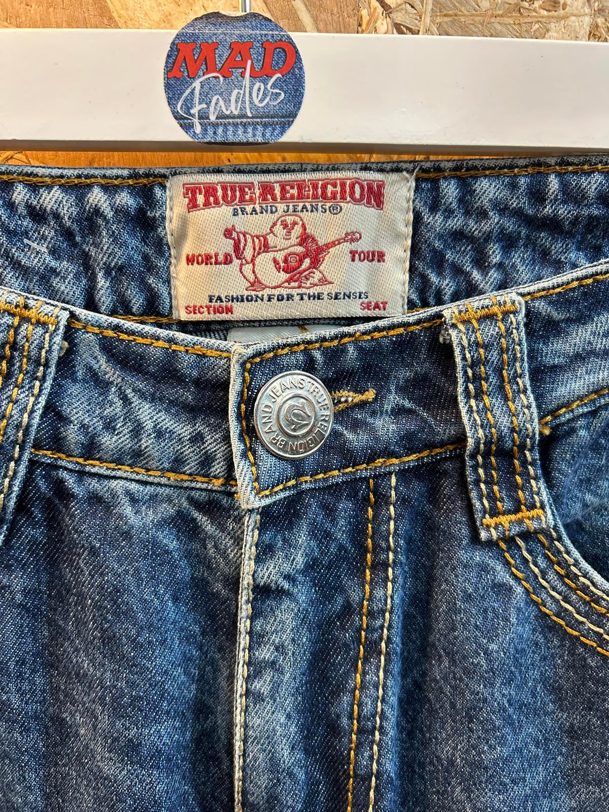 True Religion Ricky Jeans W30 L30 Made In USA Blue Zip Fly Vintage