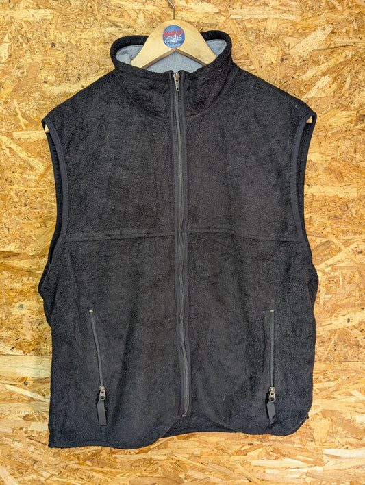 Patagonia Synchilla Fleece Vest Mens Large Black Full Zip Hiking Walking Gilet
