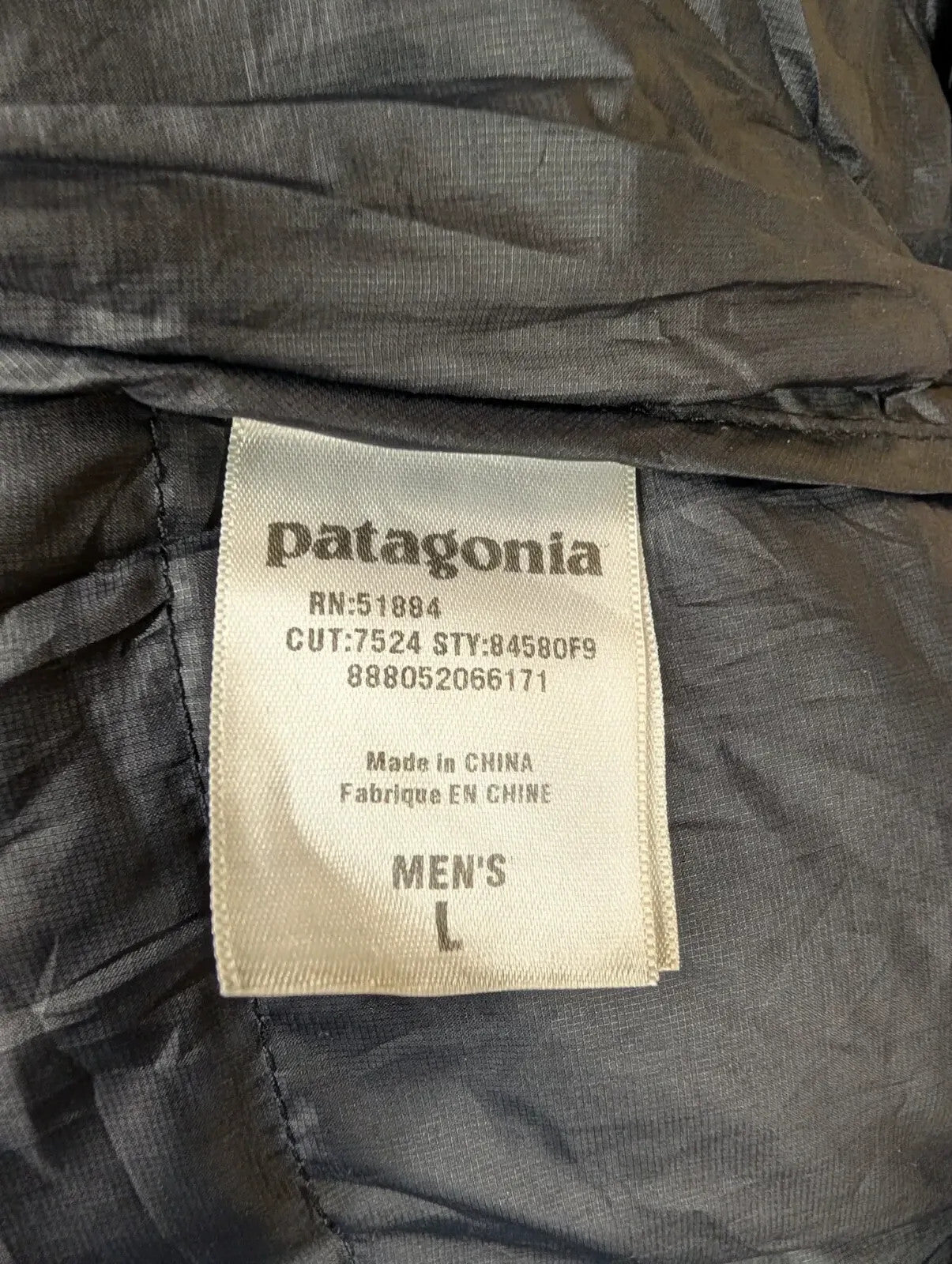 Patagonia Fitz Roy Down Hoody Jacket Mens Large Black Goosedown Feather Puffer
