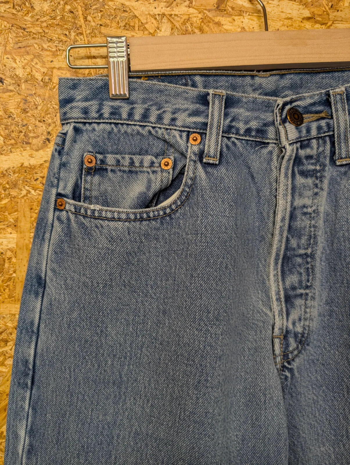 Vintage Levis 618 Jeans Mens W30 L32 Blue Denim Straight Leg 90s Orange Tab
