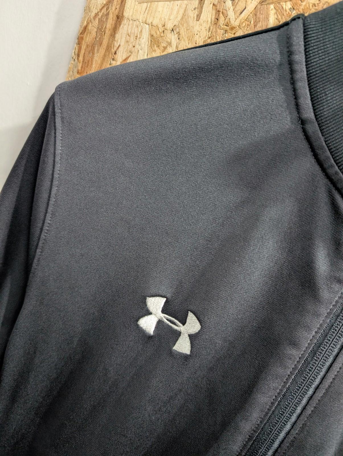 Under Armour WRU Drill Jacket Medium Men Trackie Top Welsh Rugby Black Grey