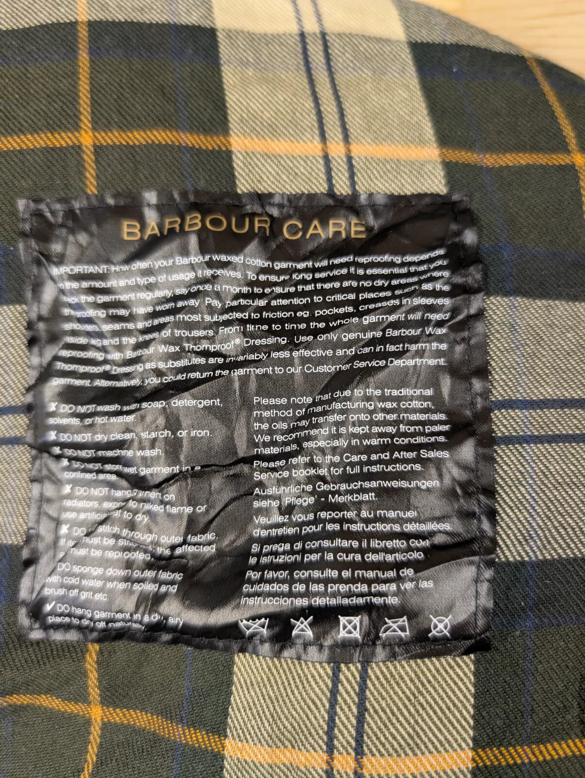 Barbour Beaufort Wax Jacket Mens C40 Medium Green Cotton Corduroy Made England