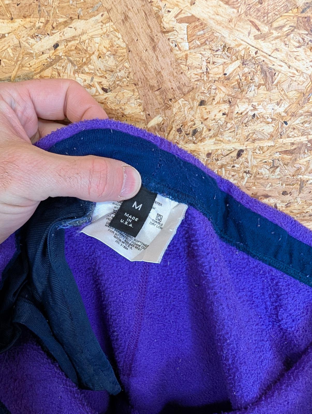 Patagonia Joggers Size Medium Fleece Vintage Pants Joggers Purple Made in USA