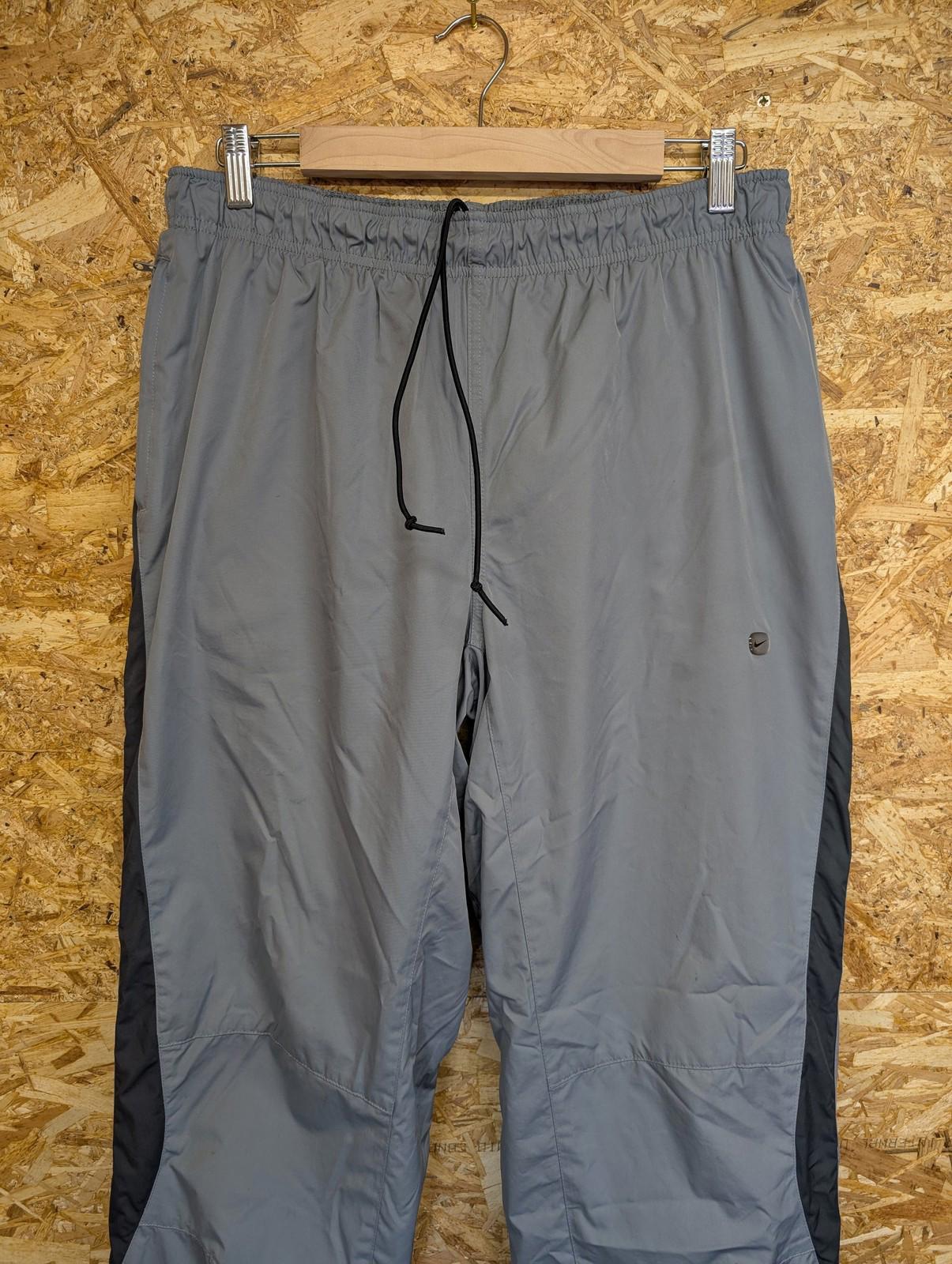 Nike Vintage 90s Track Pants Men Large Water-Repellent Grey Oversized Baggy