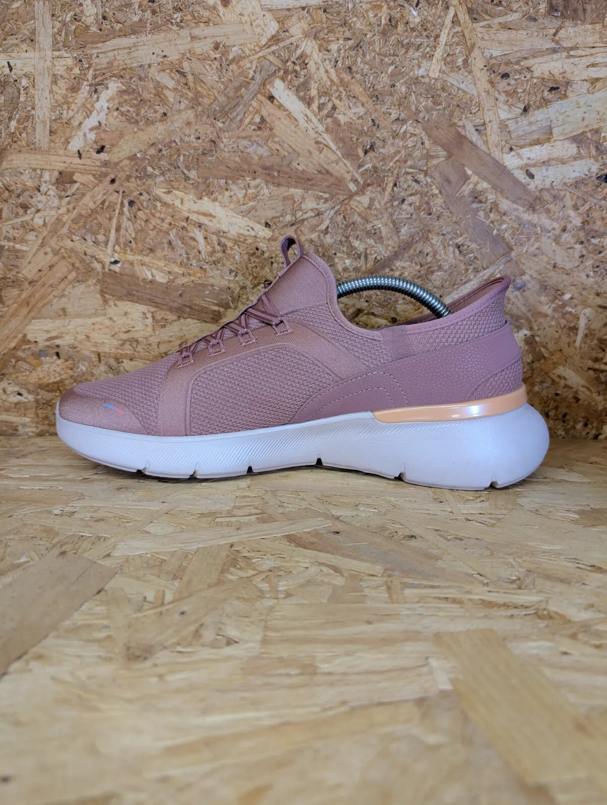 Skechers Slip Ins Trainers UK 8 EU 41 Pink Mesh Air Cooled Memory Foam Lace Gym