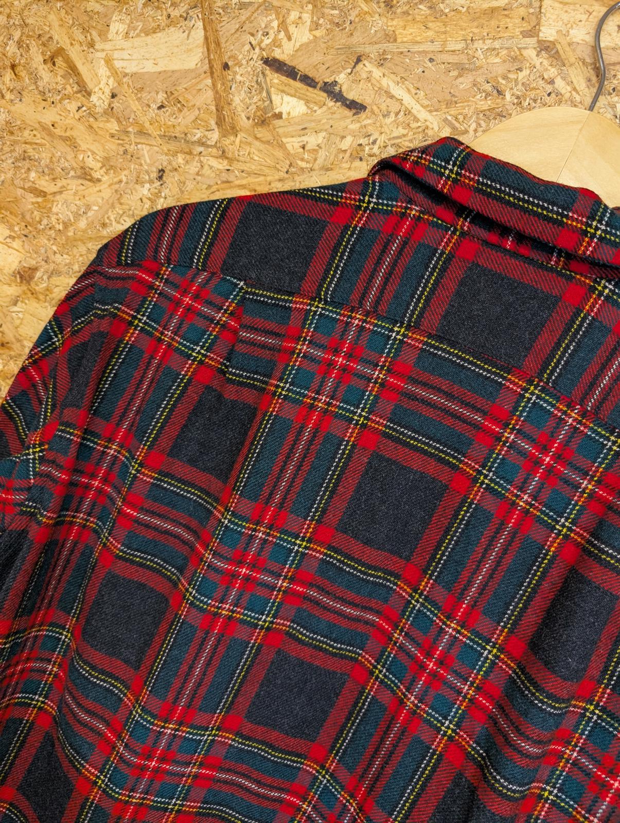 Pendleton Lodge Shirt Medium Red Green Black Tartan Check Plaid Wool Vintage