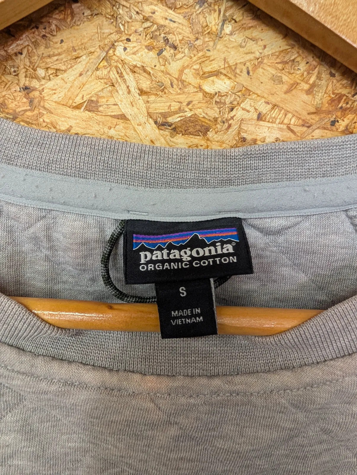 Patagonia Crewneck Sweatshirt Womens Small Grey Diamond Organic Cotton Pullover
