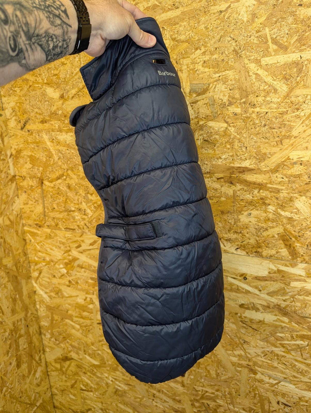 Barbour Baffle Quilt Dog Coat Unisex Large Winter Apparel Navy Blue
