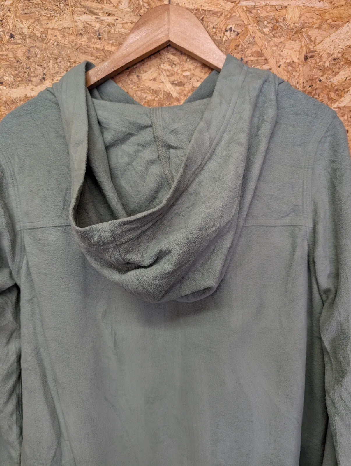 Patagonia Hooded Fleece Pullover Mens Large Green Snap-T Pockets Retro Synchilla