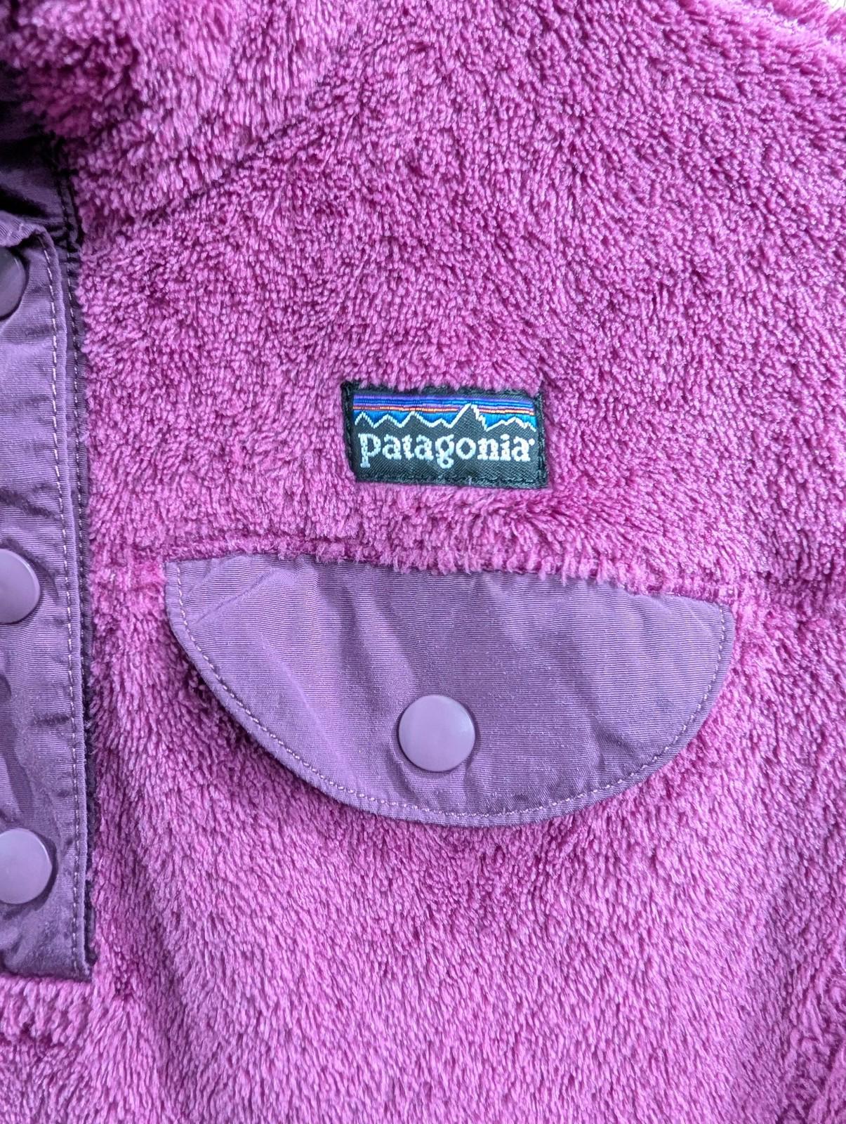 Patagonia Fleece Age 10 Girls Medium Jumper Pullover Pink Hiking Warm
