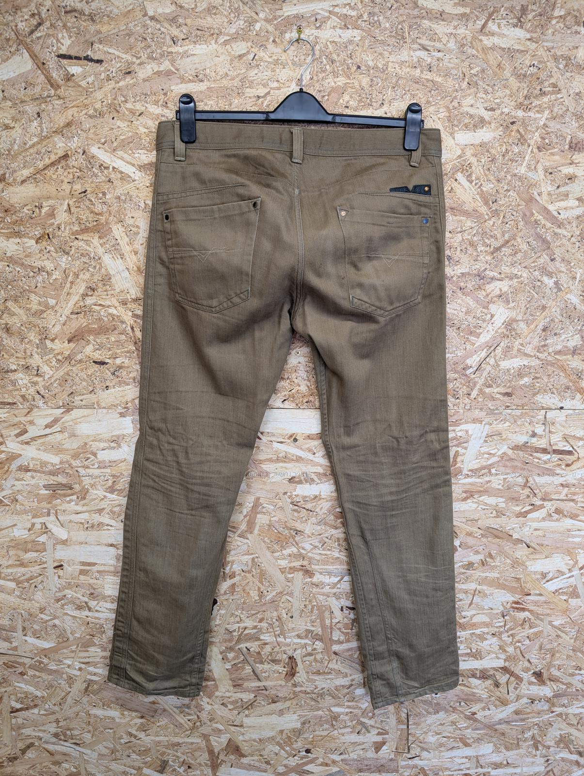 Diesel Darron W34 L32 Beige Tan Brown Jeans Regular Slim Tapered Zip Fly