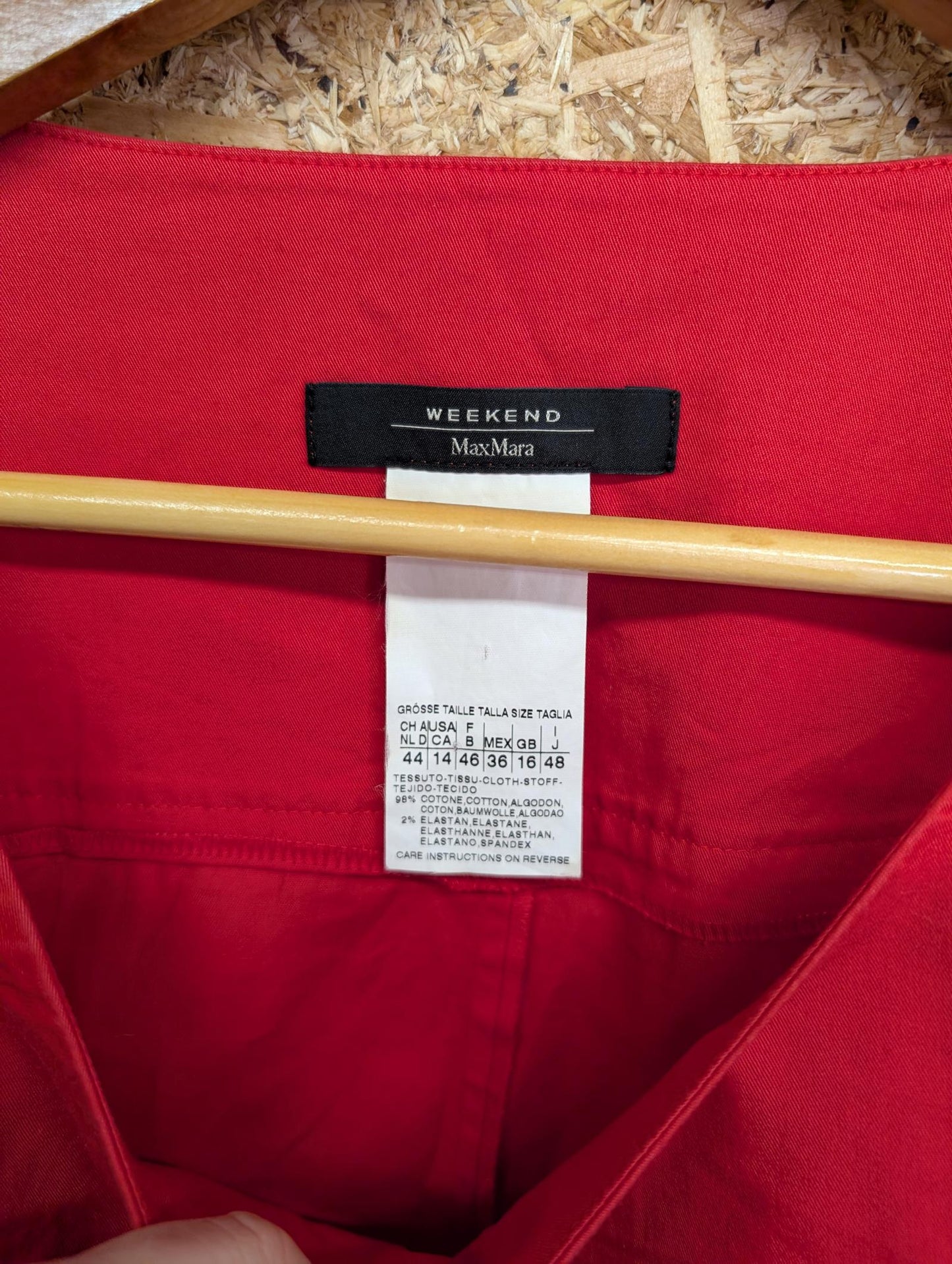 Max Mara Weekend Dress Racer Style Cotton Blend Red Burnt Orange Size 16