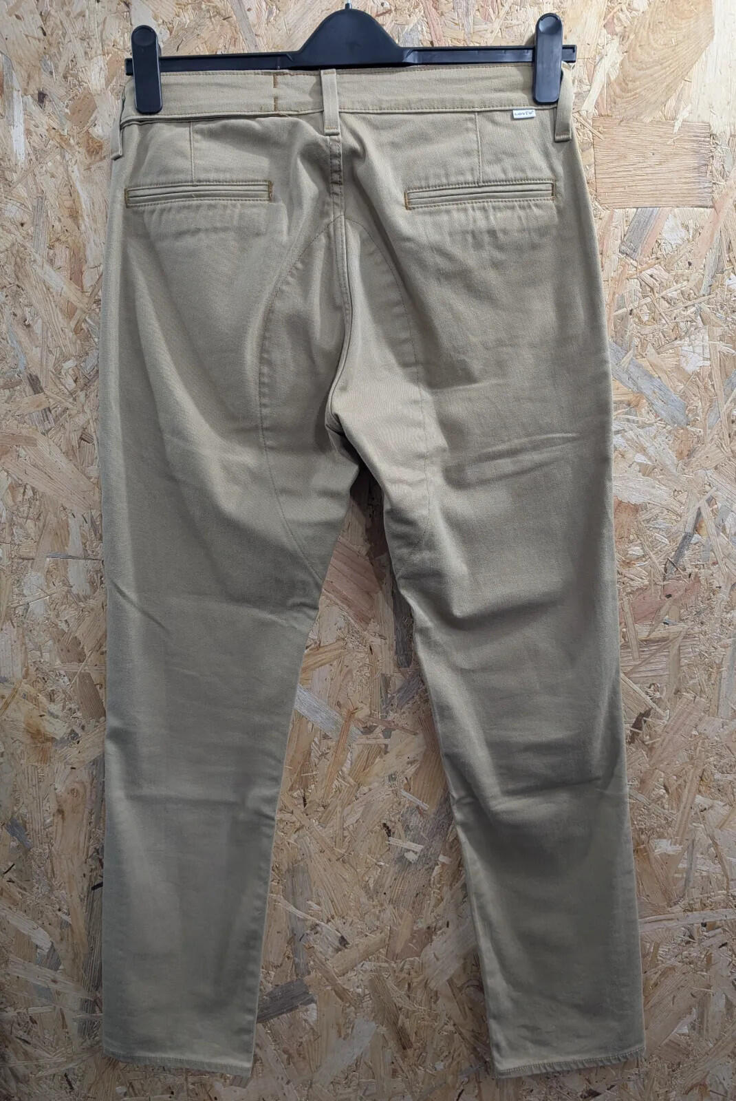 Levis Commuter Chino Trousers Mens W33 L32 Khaki Cotton Twill Straight Button