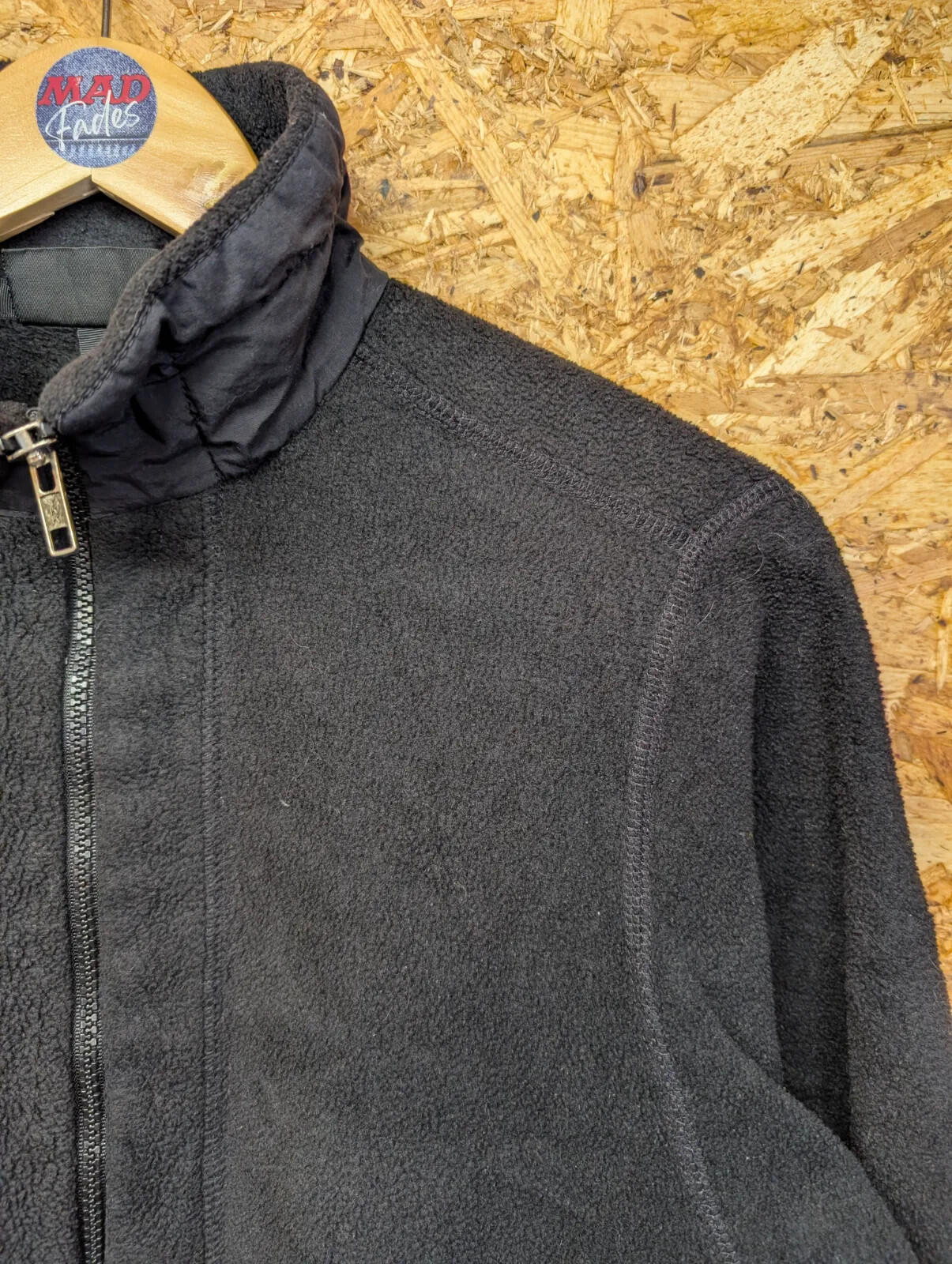 Vintage Patagonia Synchilla Fleece Jacket Womens Large Black Zip USA Made 90s