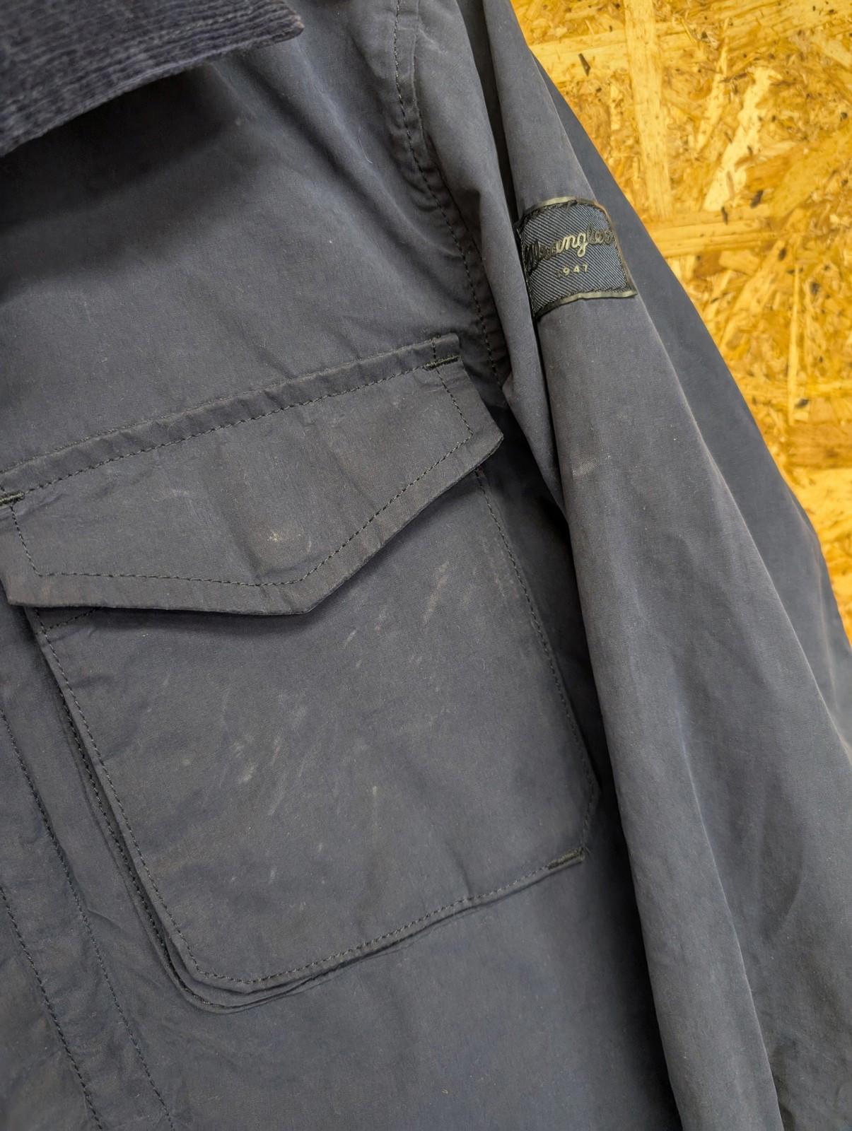 Wrangler Mac Jacket XL Men Corduroy Collar Blue Polyester Mid-Length Smart