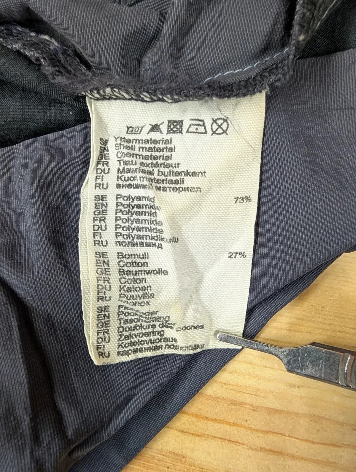 Fjallraven Cargo Trousers Mens W34 L34 Dark Grey Cotton Straight Hiking Walking