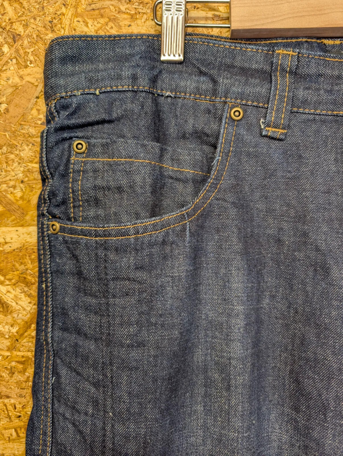 Crane Motorcycle Jeans Mens W36 L34 Dark Blue Wash Denim Zip Fly Bike