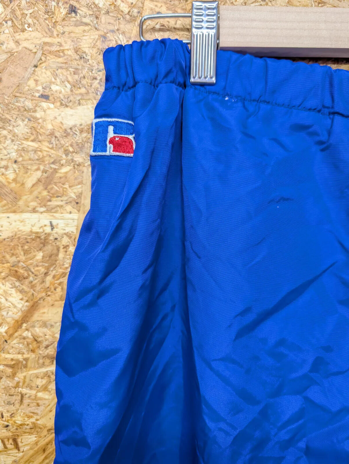 Vintage Russell Athletic Joggers Medium Blue Lined Zip USA Made Track Pants 90s