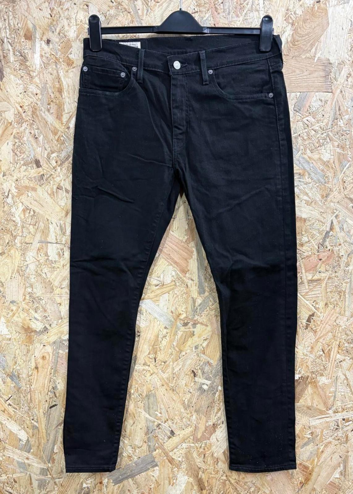 Levis 512 Slim Jeans W32 L30 Men Black Stretch Premium Big E Red Tab Zip Fly