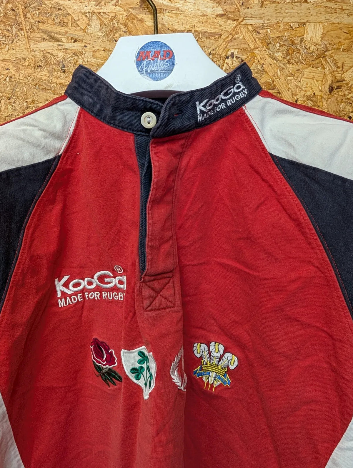 Vintage British Lions 2005 Rugby Shirt Mens Medium KooGa Red Cotton New Zealand