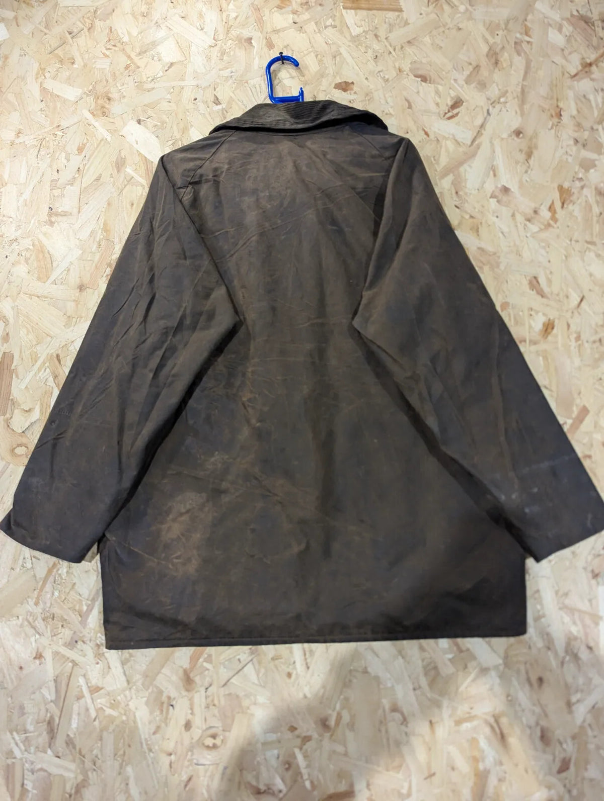 Vintage Barbour Moorland Brown Wax Jacket Mens XL C44 A50 Tartan 90s England