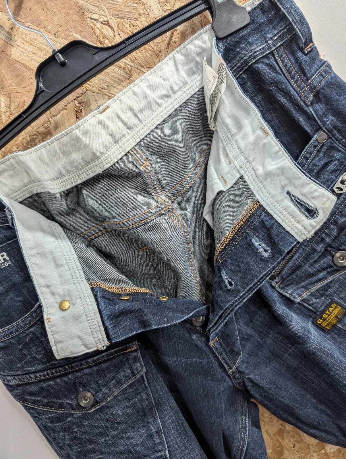 G-Star Raw Jeans W38 L32 Men Nattacc Straight Y2K Cargo Style Navy Blue Denim