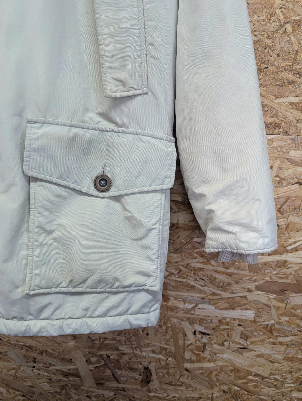 Woolrich Arctic Parka Small Men White Trim Hood USA Goose Down Feather USA Coat