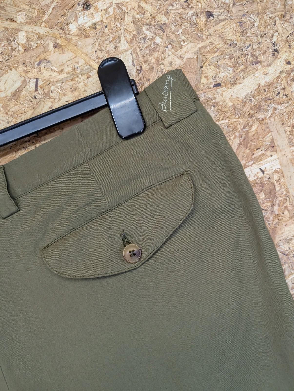 Burberry Shorts W38 Mens Pleated Tailored Front Olive Khaki Green Vintage 90s