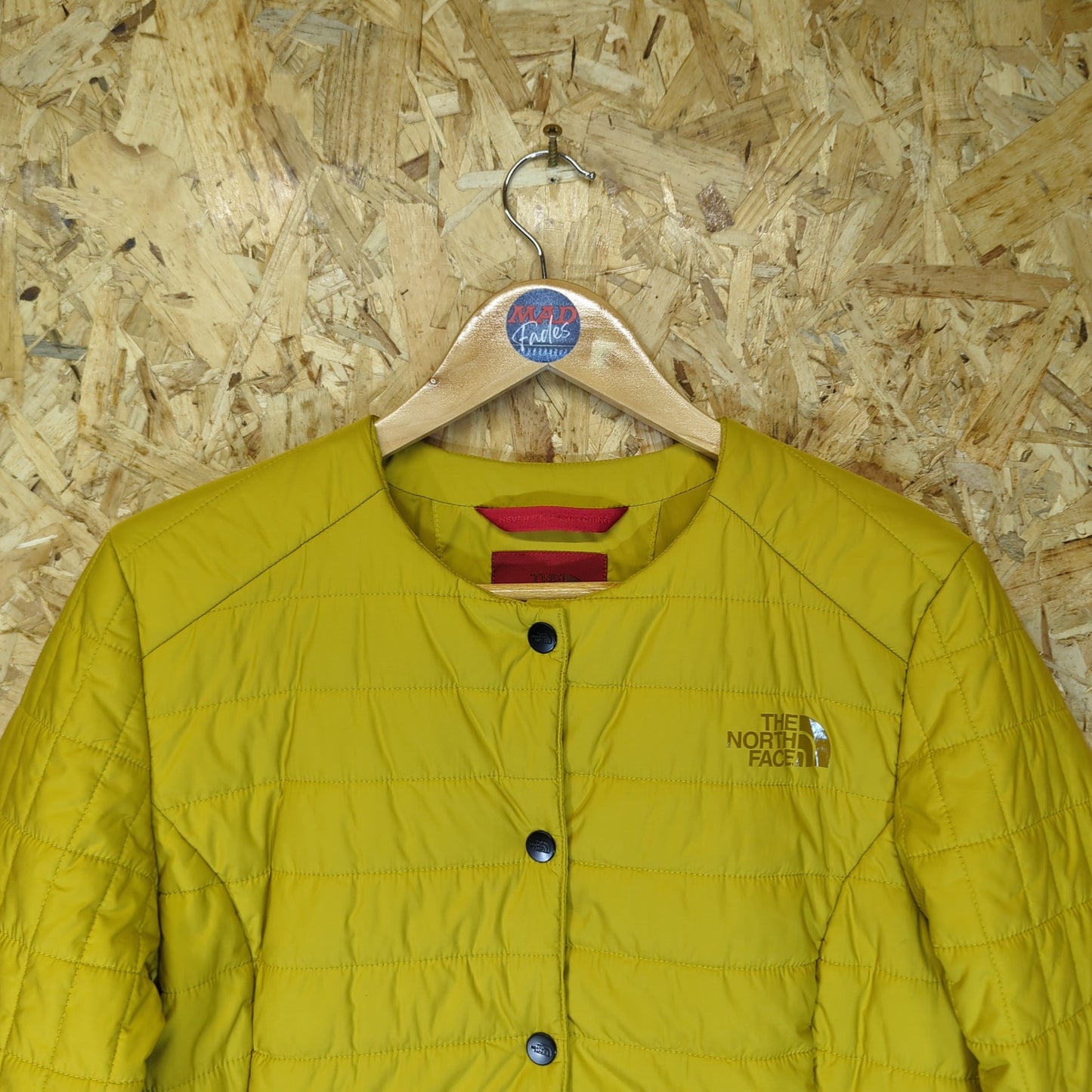 North Face Mustard Yellow City Rev Padded Puffa Jacket Red Label Womens Medium