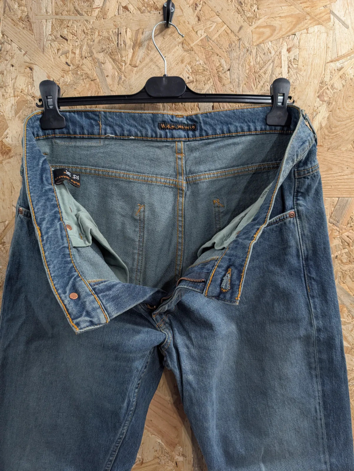 Nudie Jeans Lean Dean Mens W36 L32 Blue Denim Lean Dean
