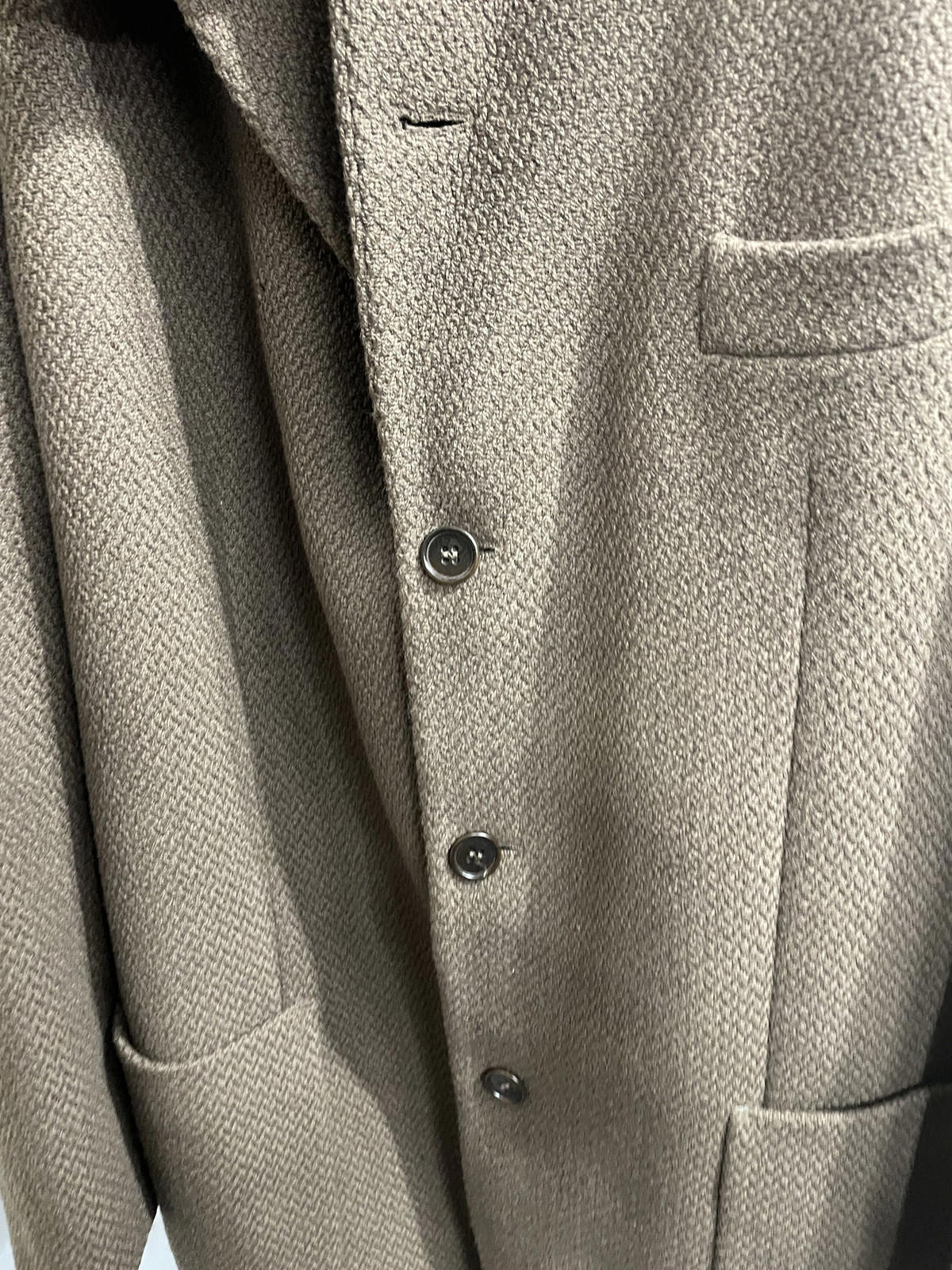 Emporio Armani Mens 2XL Smart Overcoat Jacket Brown 100% Wool Made In Italy